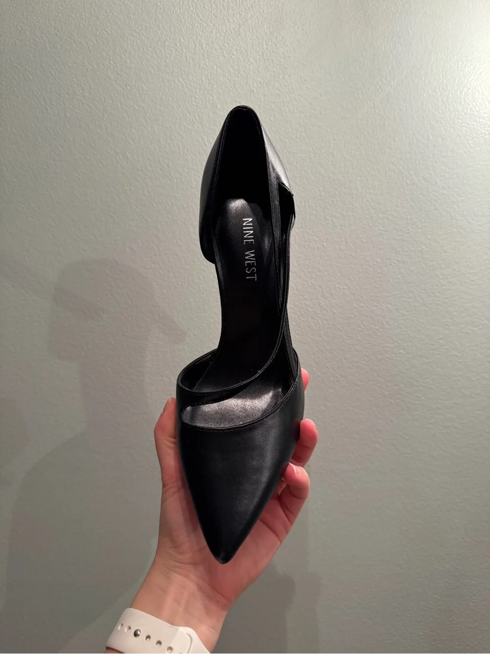 Nine West Black Pointed-Toe Strappy Stiletto Heels